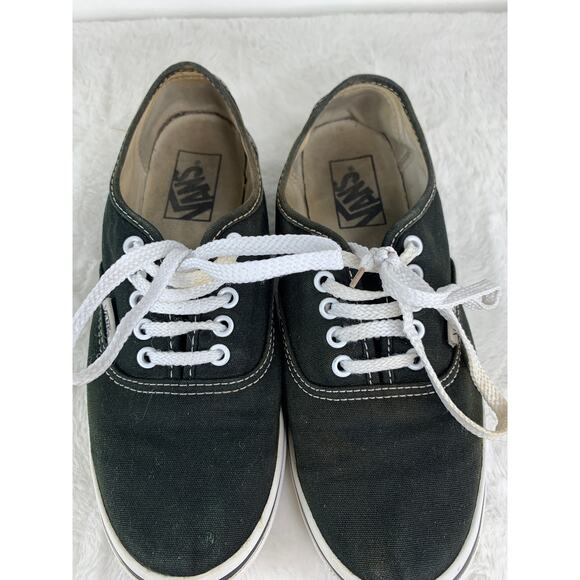 Vans Black Classic Lace-Up Canvas Sneakers Men's 5.5 / Women's 7 - Picture 7 of 8